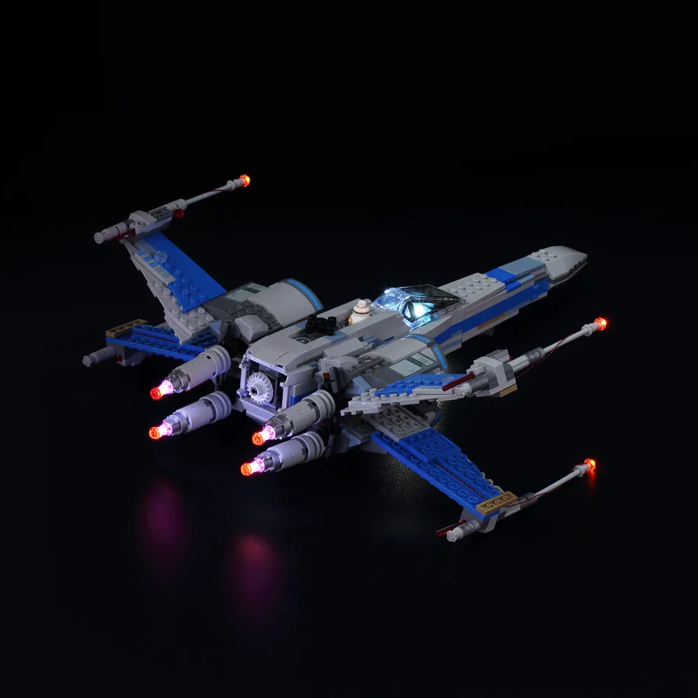 LED Light Set For 75102 Compatible With 05029 05004 X-wing Fighter DIY Toys Blocks Bricks Only Lighting Kit Not Include Model