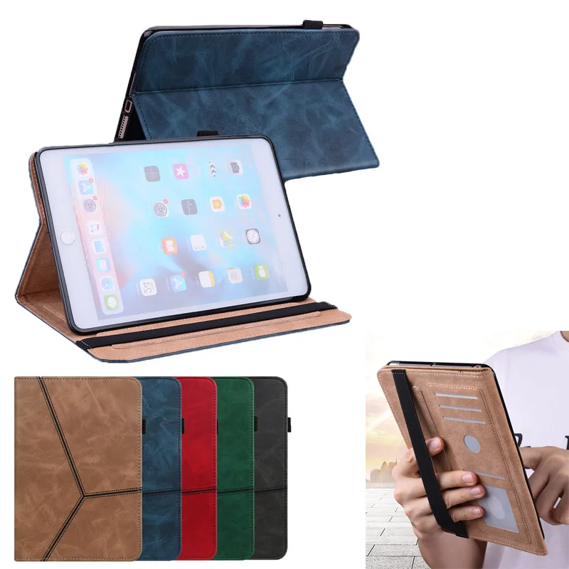 Tablet Case For Tab S2 9.7 SM-T810 T815 T819 A6 T580 T585 Stripe Leather Embossed Cover for Samsung Galaxy Tab A7 SM-T500 T505