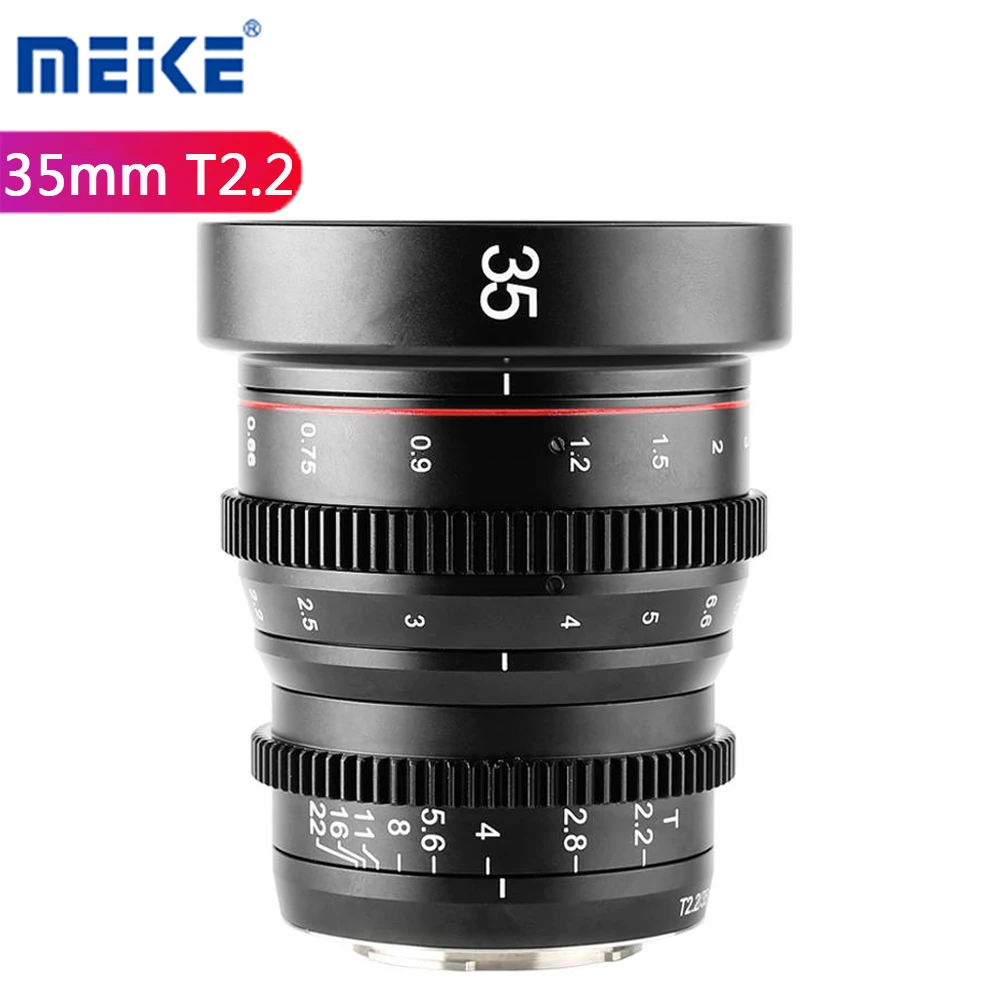 Meike 35mm T2.2 Manual Focus Cinema Lens Aspherical Portrait For Fuji X  Sony E Olympus Panasonic Lumix M4/3 MFT Mount Camera