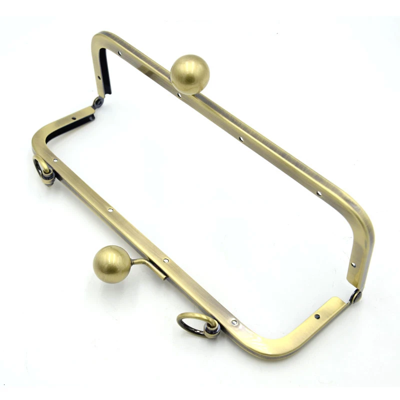 20cm High Quality Screw Metal Purse Frame Big Ball Clasp Chain Hook Bag DIY Parts Handmade Craft Bag Replacment Accessories