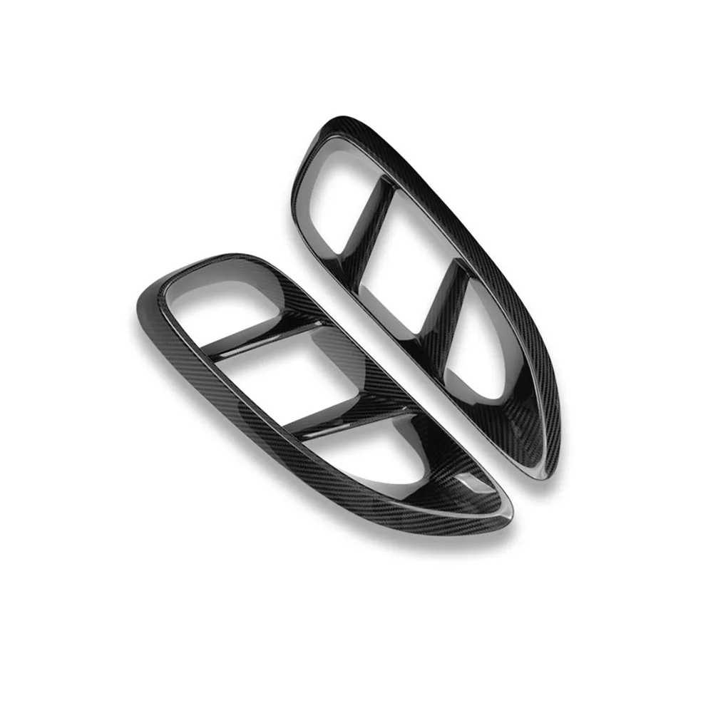 Real Carbon Fiber Two Side Air Vent Outlet Decorative Trim Cover Panel Sticker For Porsche Cayman Cayman-S Boxster Boxster-S 718