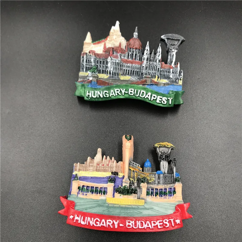 Hungary Budapest Panorama Magnet Refrigerator Decor Resin Magnetic Tourist Souvenir Crafts Home Decoration Accessories