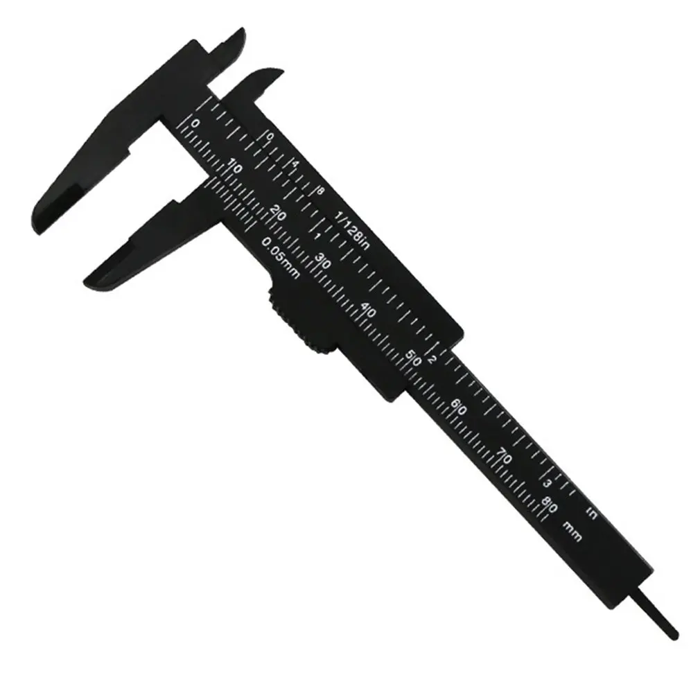 1 PCS Vernier Caliper Double Scale 0-80mm Plastic Caliper Measurement Tools Student Mini Tool Rulers Portable Home Appliances