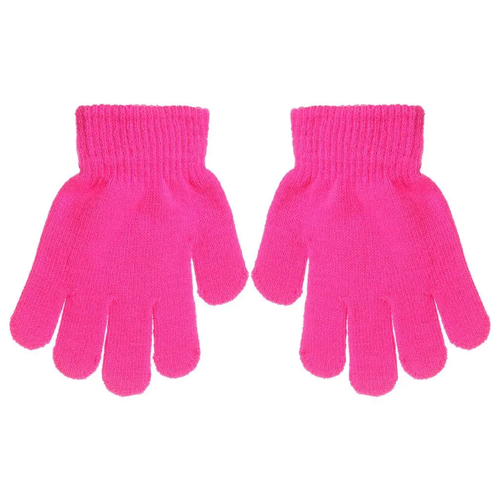 1 Paar Handschuh Kinder Zauber handschuh Mädchen Junge Kind dehnbar gestrickt Winter warme Voll finger handschuhe Kinder Eiskunstlauf handschuhe