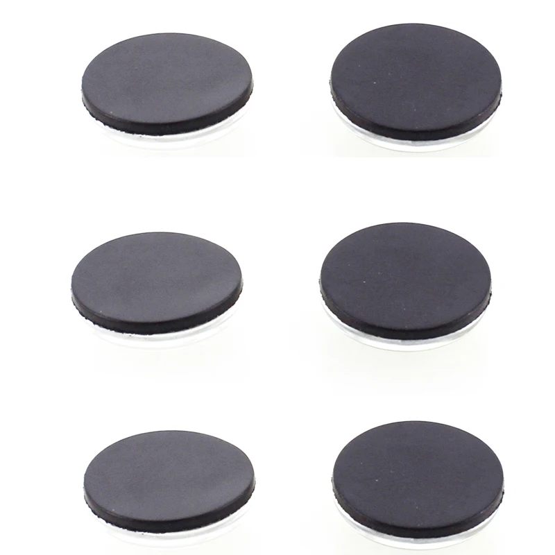 25/50/100pcs dischi magnetici rotondi magneti per frigorifero in gomma flessibile puntini con supporto adesivo per artigianato fai-da-te