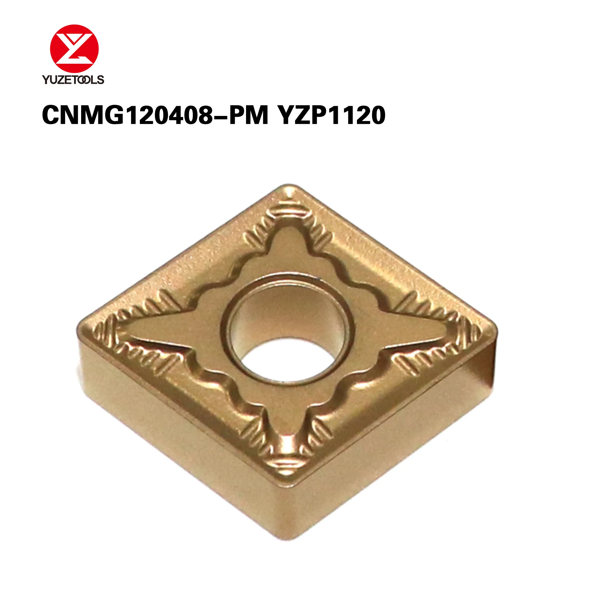 10PCS CNMG120408-PM YZP1120 CNC Turning Cutte Lathe Semi Finish Machining Steel Tungsten Carbide Inserts