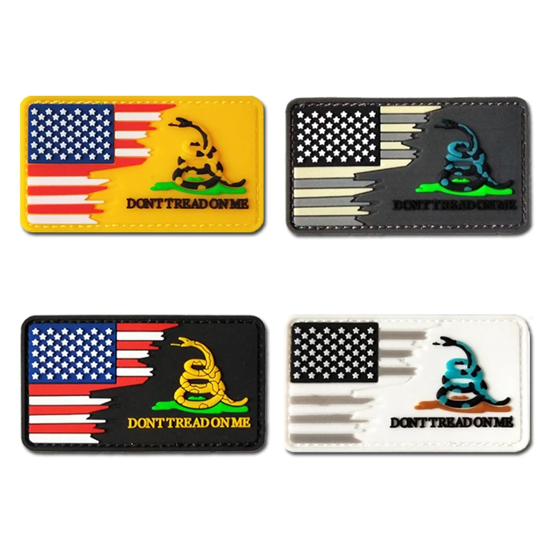 Insignia táctica PVC serpiente Dont Tread On Me adhesiva - imagen 4