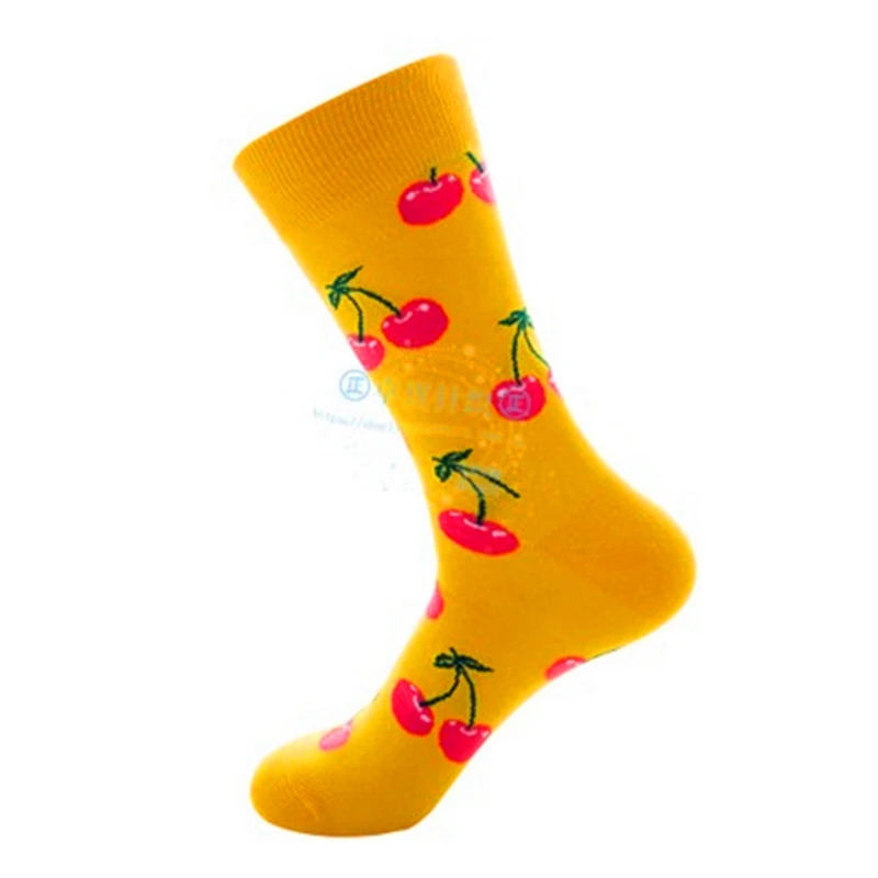 Cherry, banana, watermelon, lemon, pineapple, pear men and women in cotton fruit tube socks ZQ038