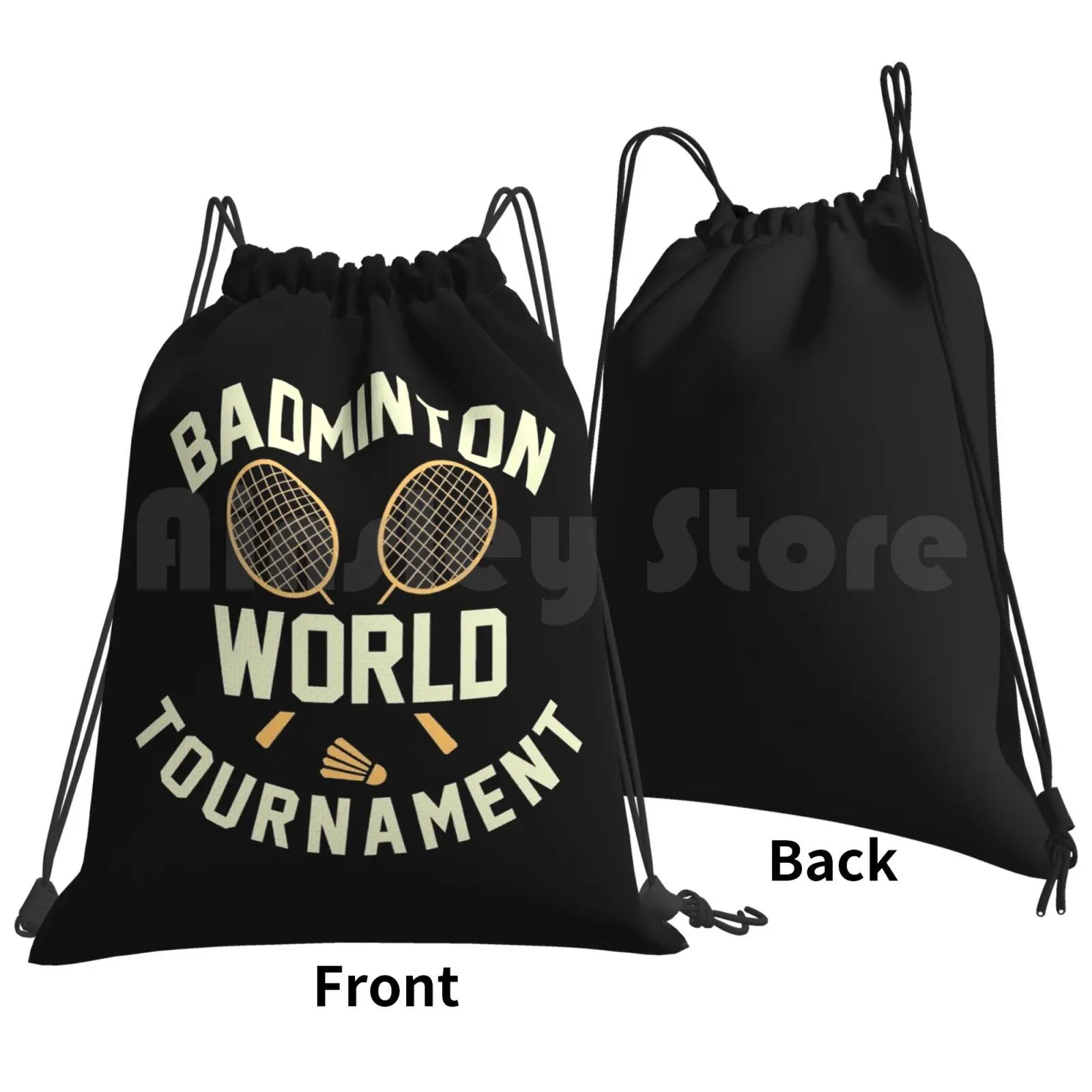 Badminton World Tournament Backpack Drawstring Bags Gym Bag Waterproof Badminton Sports Birdie Shuttle Raquet Sports