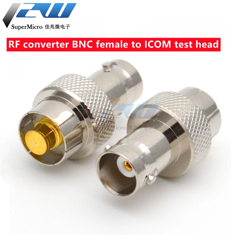 

1 PCS RF Copper BNC Female to ICOM Antenna Test Head BNC Female to Flat Head AD-98FSC Walkie-talkie Adapter Intercom Motorcycle