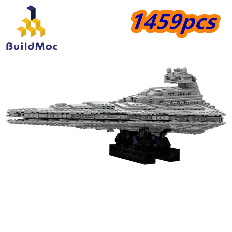 MOC-48106 wojna kosmiczna DIY krążownik cesarski oddział Transport klocki Star Space Wars Action zabawki konstrukcyjne cegły