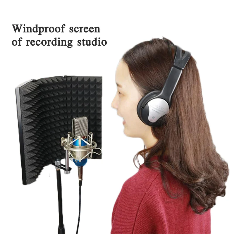 Microphone insulation recording studio windproof screen microphone microphone windshield soundproof screen anti-noise system