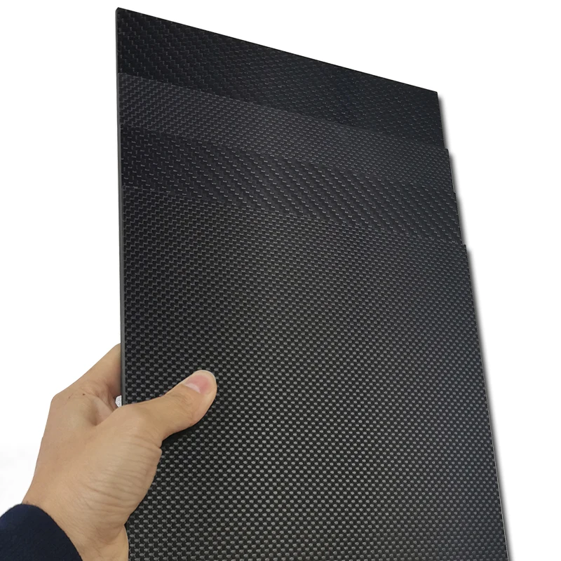 400x500mm Thickness 1 1.5 2 2.5 3 4 5 6 8 10mm Full 3K Carbon Fiber Plate Board Sheet For RC Model  Plain Twill