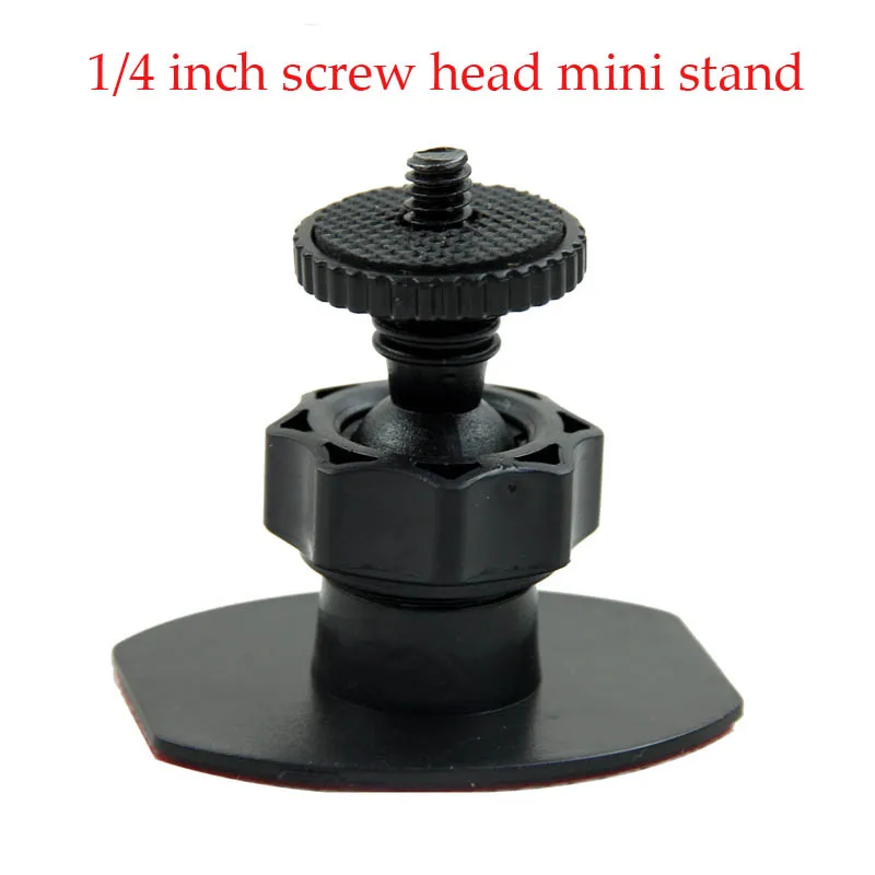 Universal 1/4 Inch 6mm Screw Head Mount Navigation Digital DashCam Camera Mini Bracket Glue Sticker Car Driving Recorder Bracket