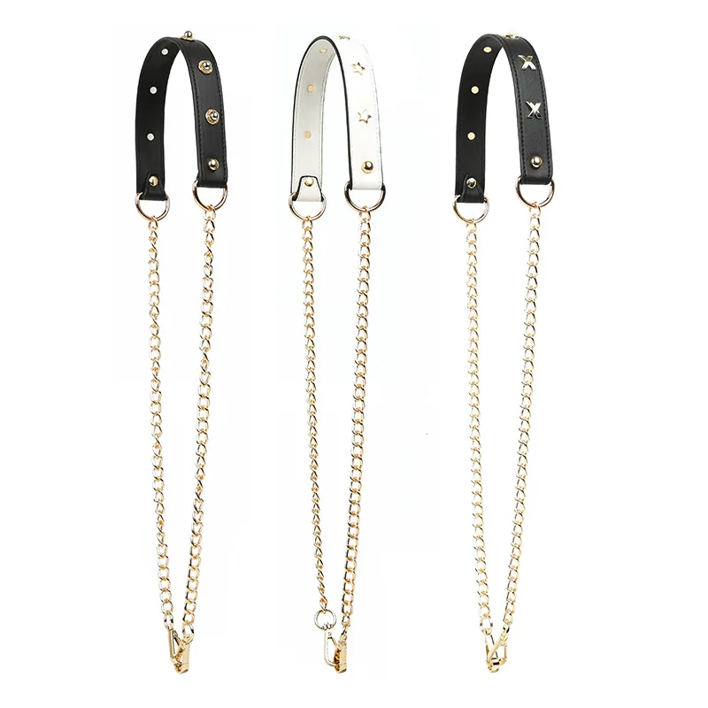 

New Strap Handbag Accessories Small Fresh Chain Gold Pearl Star Rivet Shoulder Decorate Bag Strap Diagonal Long Belt for Women