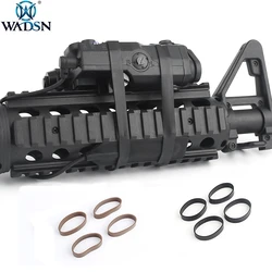 WADSN Airsoft Alta Resistência Anel De Borracha Elástica Banda Para DBAL A2 PEQ15 Lanterna Laser Sight Caça Rilfe 4 pçs/lote