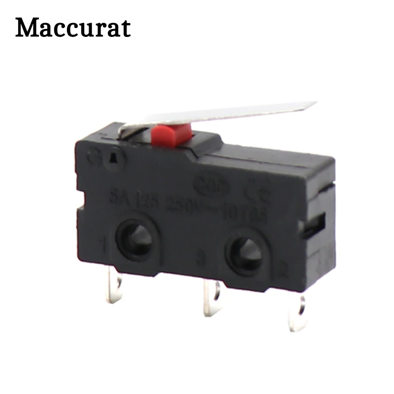 5pcs/lot Limit Micro Switch  SS-5GL 5A 125V 1.47N 3D Printers Parts 3A Mini Mouse Button Fretting Part Copper Accessories