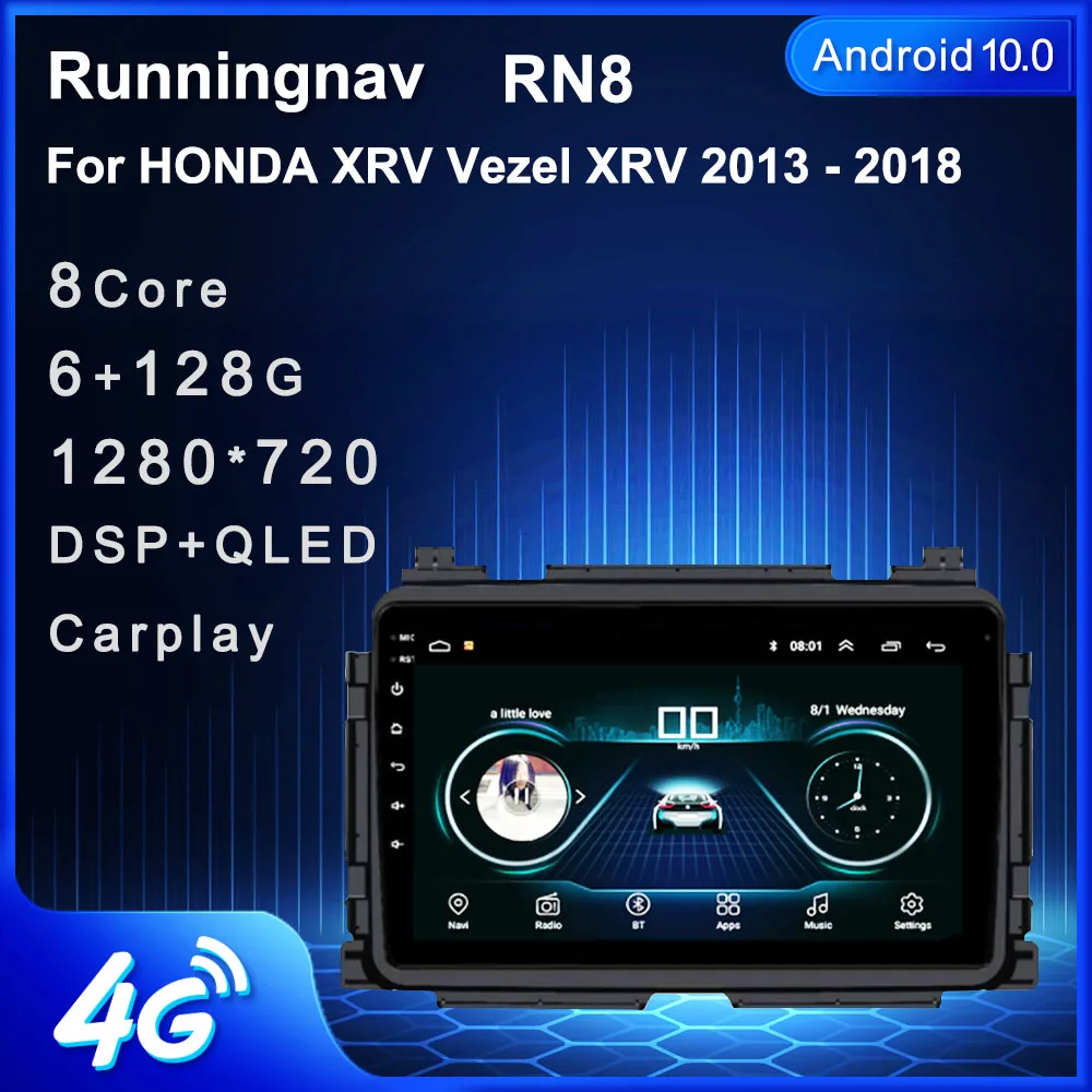 

Runningnav для HONDA XRV Vezel HRV 2013 ~ 2018 Android автомобильное радио мультимедийный видеоплеер навигация GPS