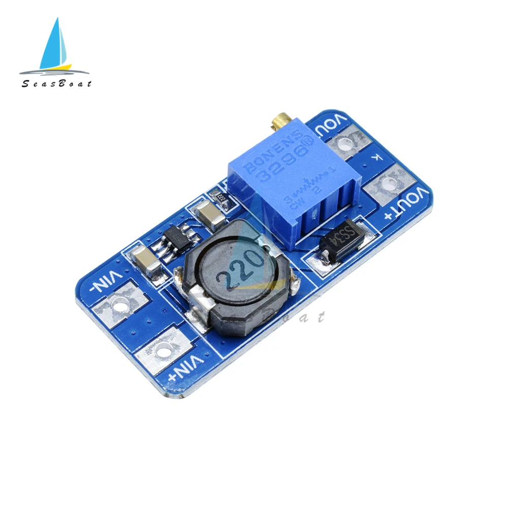 5Pcs/lot MT3608 DC-DC Step Up Power Supply Module Converter Booster Boost Step-up Board MAX Output 28V 2A