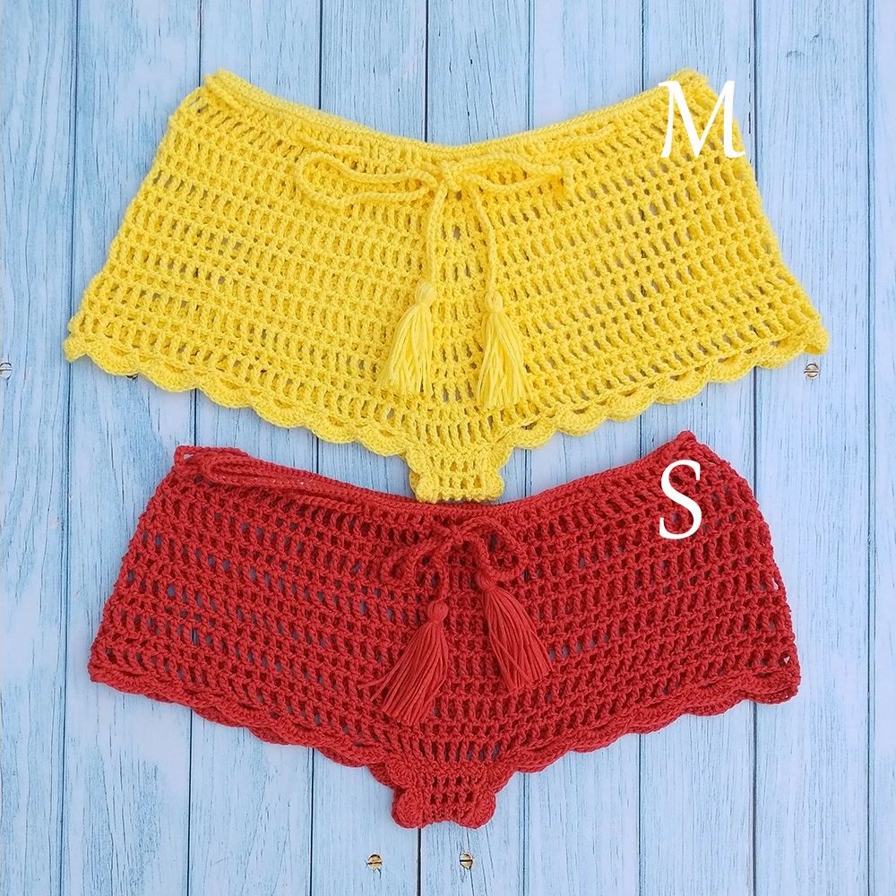 Womens Shorts 2020V Summer Fashion Pure Cotton Sexy Super Shorts Ladies Skinny See Through Crochet Casual Beach Hot Shorts