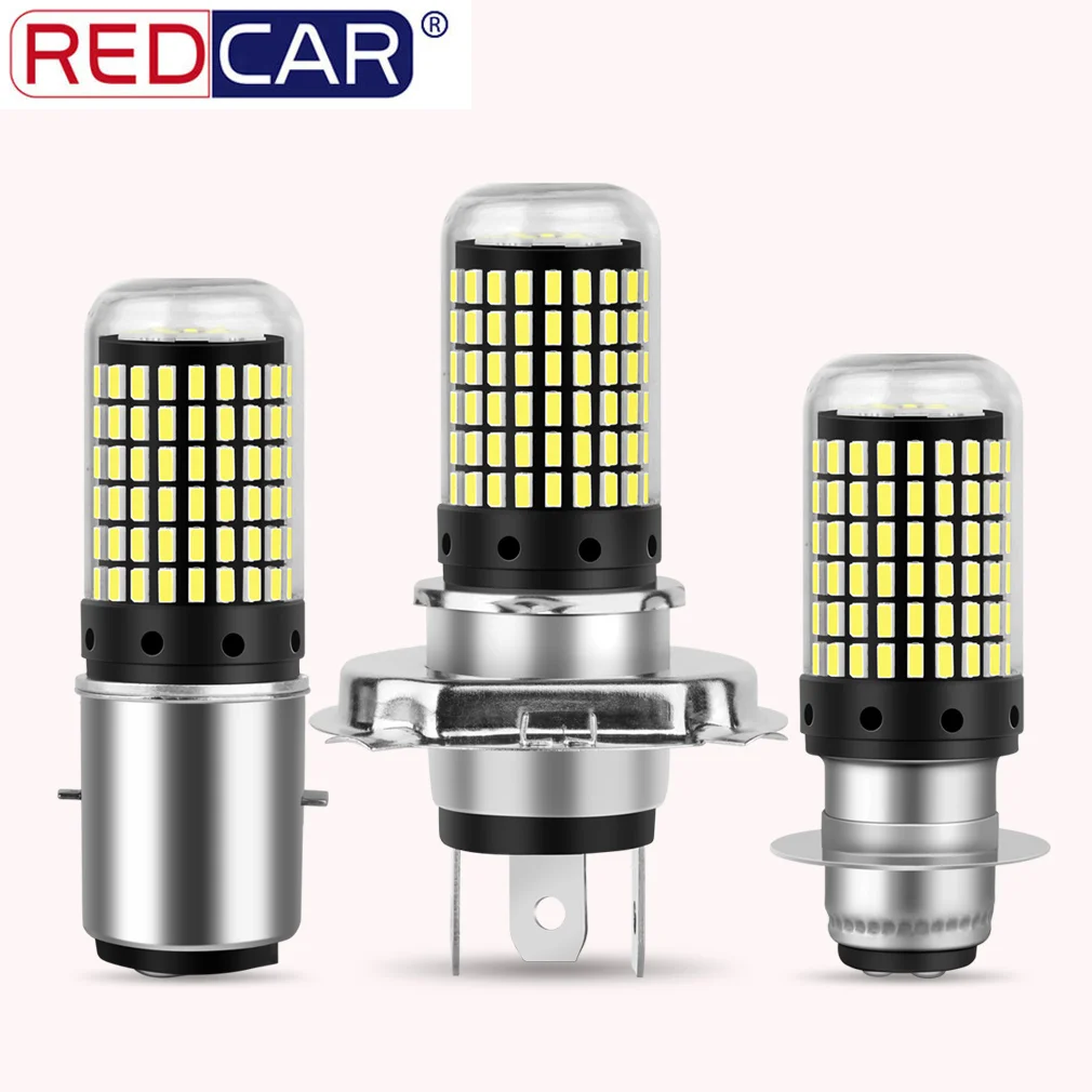 1pcs 10000Lm Motorcycle Headlight H4 LED BA20D H6 P15D Led Bulb 10W Motorcycle Headlight 144SMD 3014 Hi Lo Fog Lamp Fog Lamp 12V