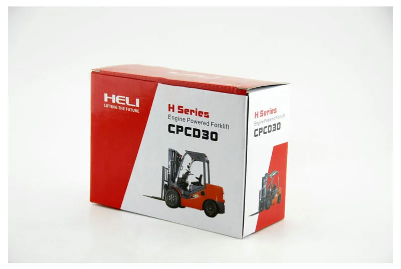 1:25 Heli H2000 CPCD30 Fuel Forklift Battery Stacker Alloy Engineering Vehicle Model Souvenir Ornaments Display