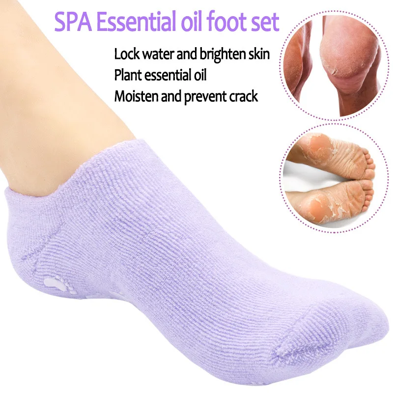 2pc Foot Care Spa idratante Gel calzini esfoliante secco screpolato morbido calzino Pedicure tacco duro protezione della pelle riparazione