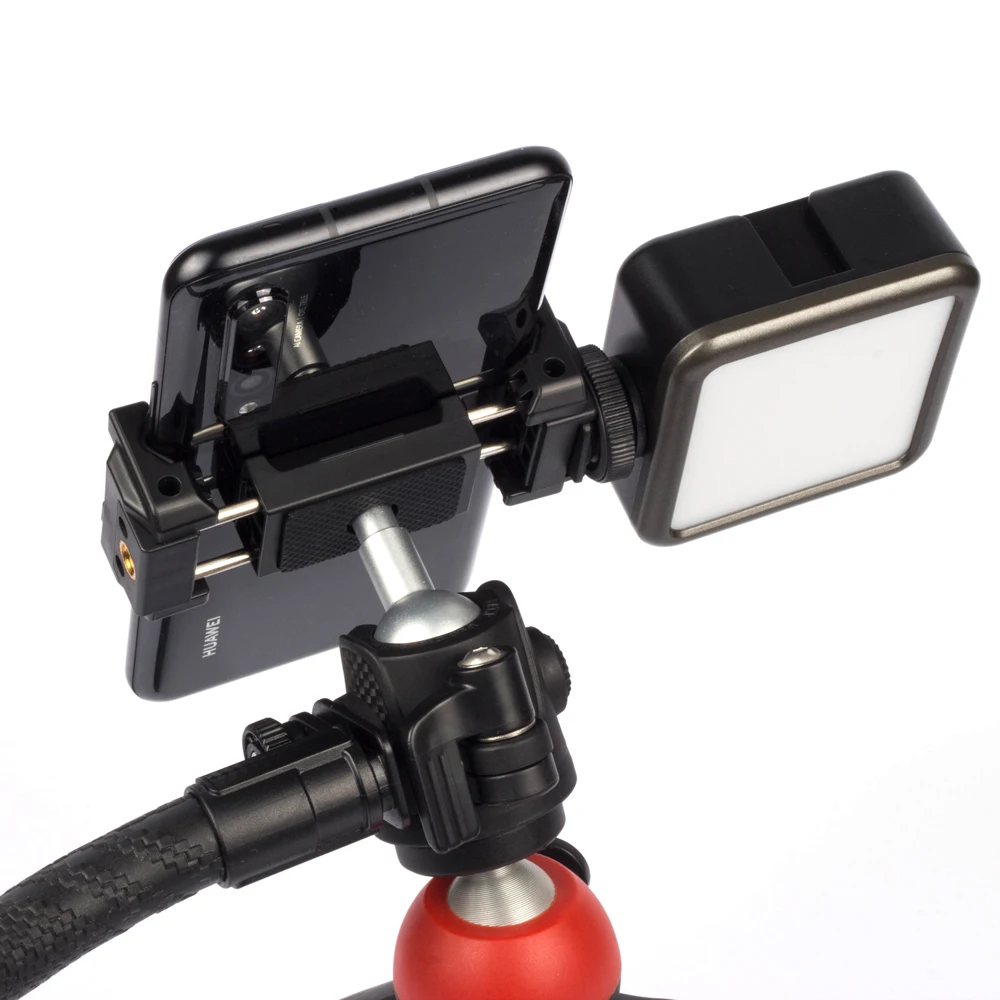 1/4 "Холодный башмак быстросъемный держатель для фотоаппарата со светодиодной светодиодный пышкой микрофон Настольный штатив монопод