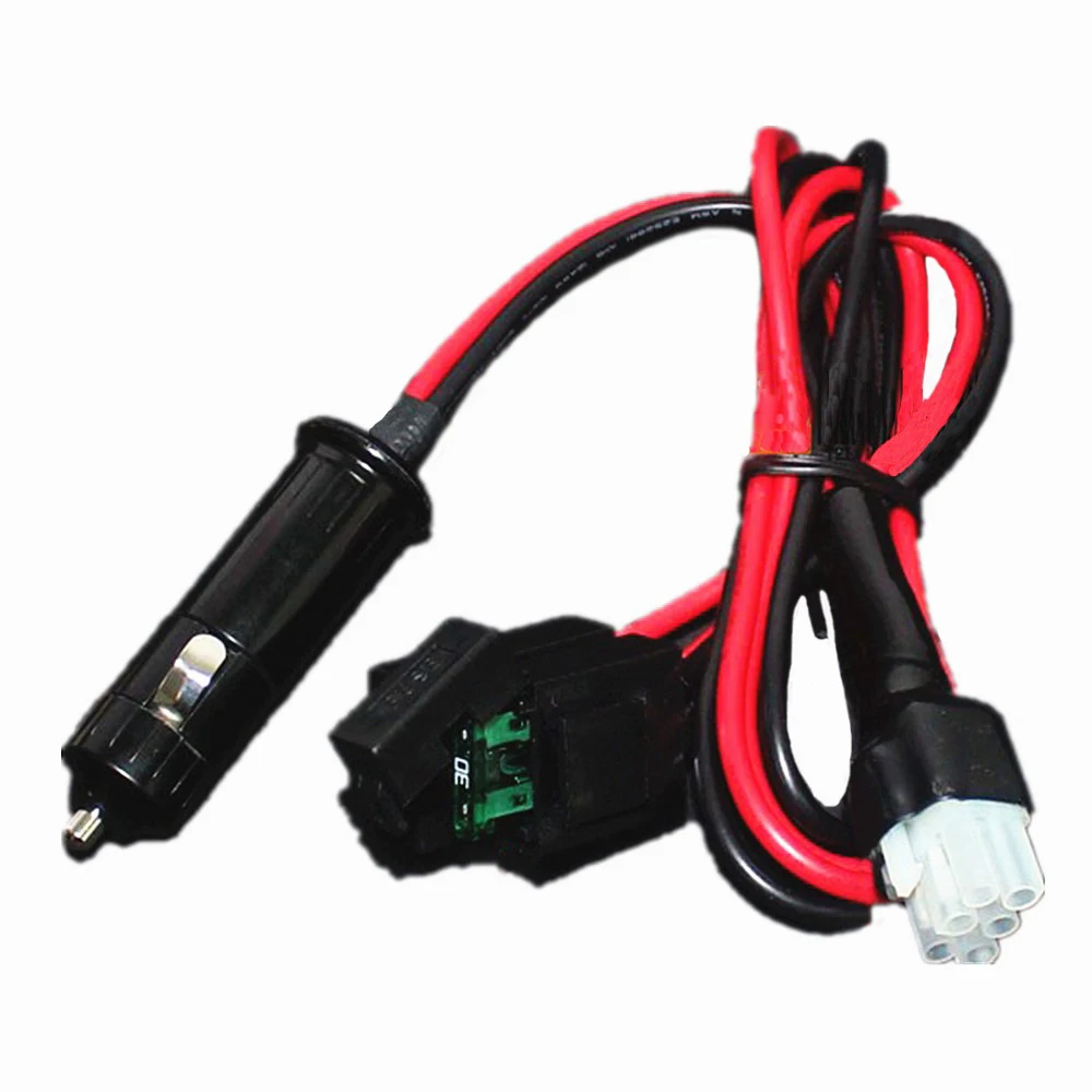 

1M 30A Short Wave Car Charger Cigarette Light Power Supply Cord Cable For Yaesu FT-857D FT-897D IC-725A IC-706 Radio