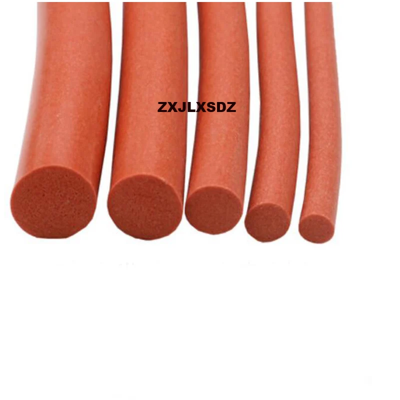 5 Meters Silicone rubber foam sealing strip round rod diameter 3 4 5 6 7 8 9 10 11 12mm