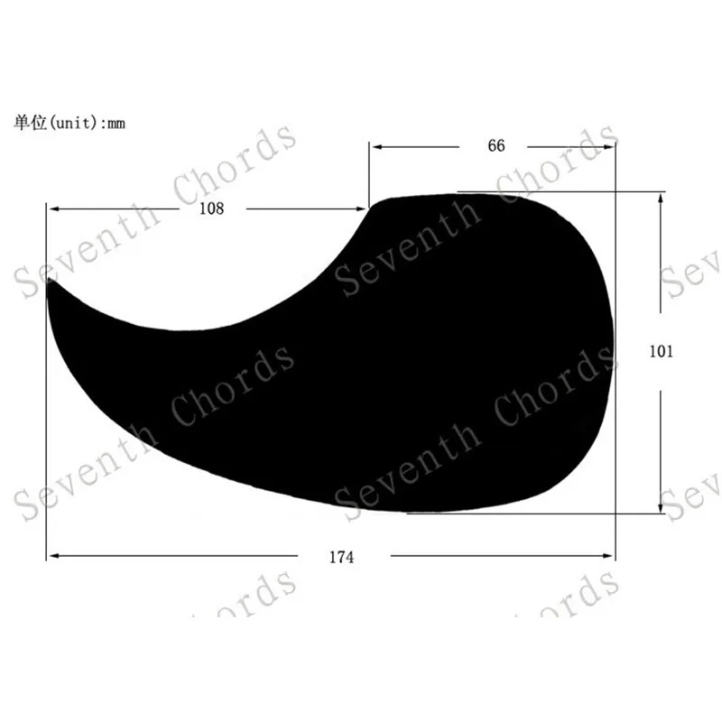 Pickguard para violão da mão esquerda, acessório de peça em forma de gota, 40 \