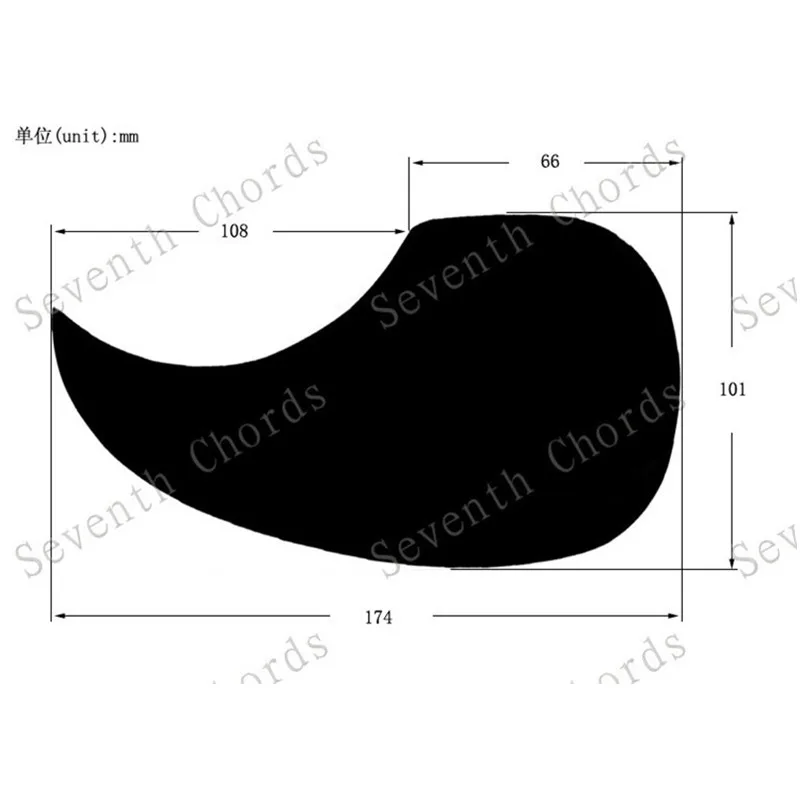 Накладки для акустической гитары, защита от царапин в форме капли, 40/41 дюйм, 1 шт.