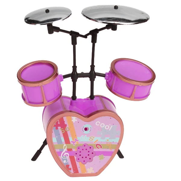 Rosa Shocking Mini Drum Set per la Casa di Bambola Bambole Mobili Accessorio