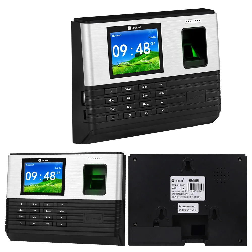 2.8 inch Biometric Fingerprint Machine TCP/IP WIFI Employee Time Attendance System Clock RFID Card Password Check-in Recorder