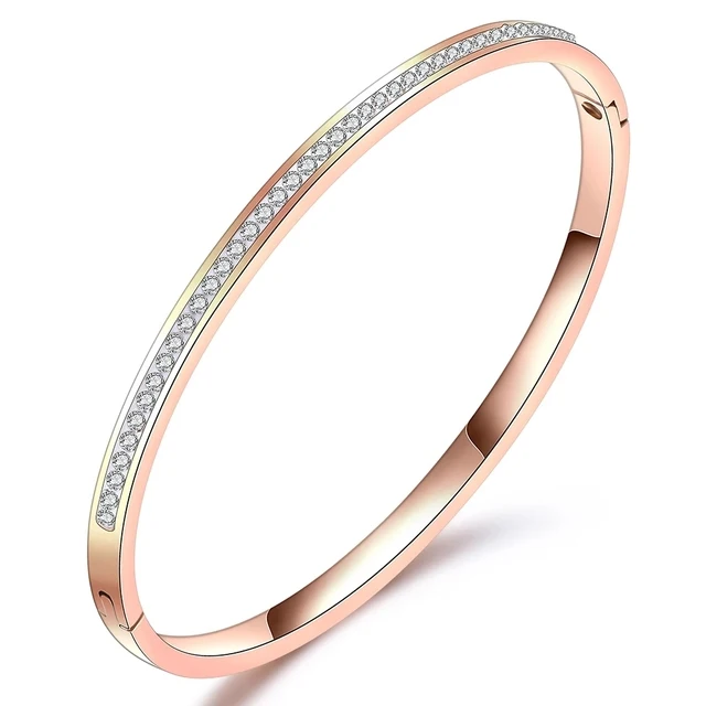 Nibastar Holle Ster Armbanden & Bangles Voor Vrouwen Mode Rvs Zoete Romantische Armband Rose Gouden Kleur Sieraden Cadeau