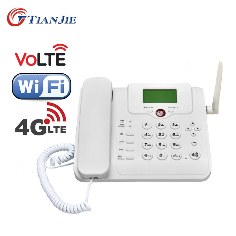 TIANJIE 4G Wifi Router LTE GSM Fixed Voice Call Desk Telephone Phone Wireless Modem 4g Wifi Sim Card Volte Landline Hot Spot