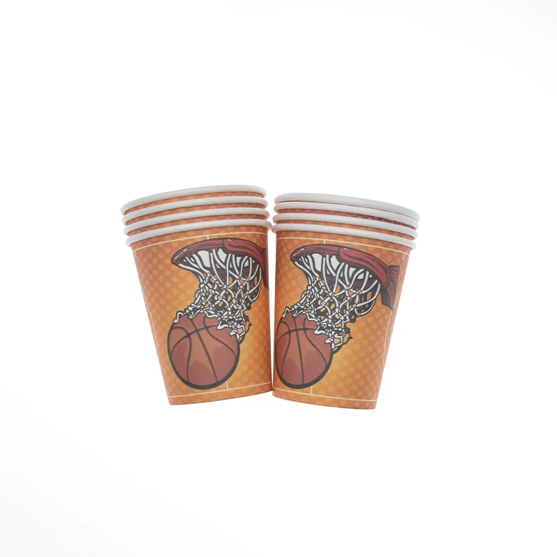 Basketball club Disposable Tableware set Napkin Plates Cups Sport boy Basketball enthusiast Birthday Party ballons decoration