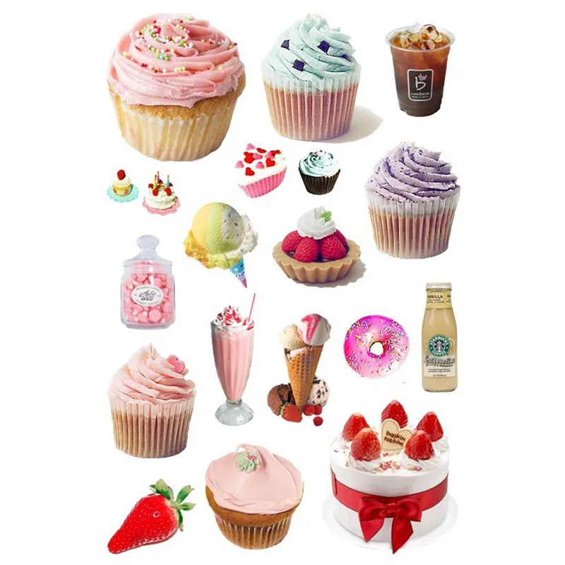 2 pcs/lot Fruits and Vegetables DIY Waterproof Paper Sticker Flakes Stationery Scrapbook Notebook Planner Stickers