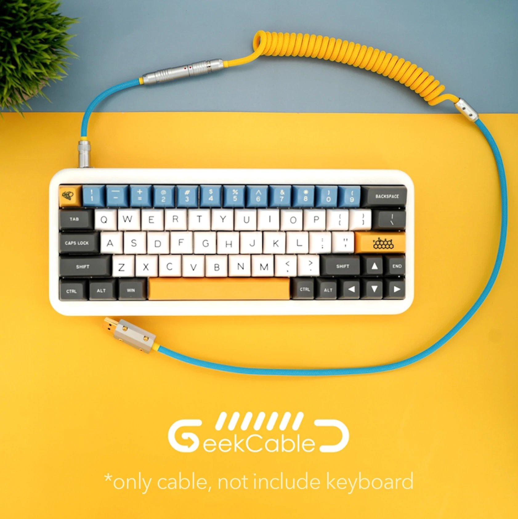 

GeekCable Handmade Customized Mechanical Keyboard Cable For GMK Theme SP Keycap Little Bee Colorway Multiple Plug Connectors