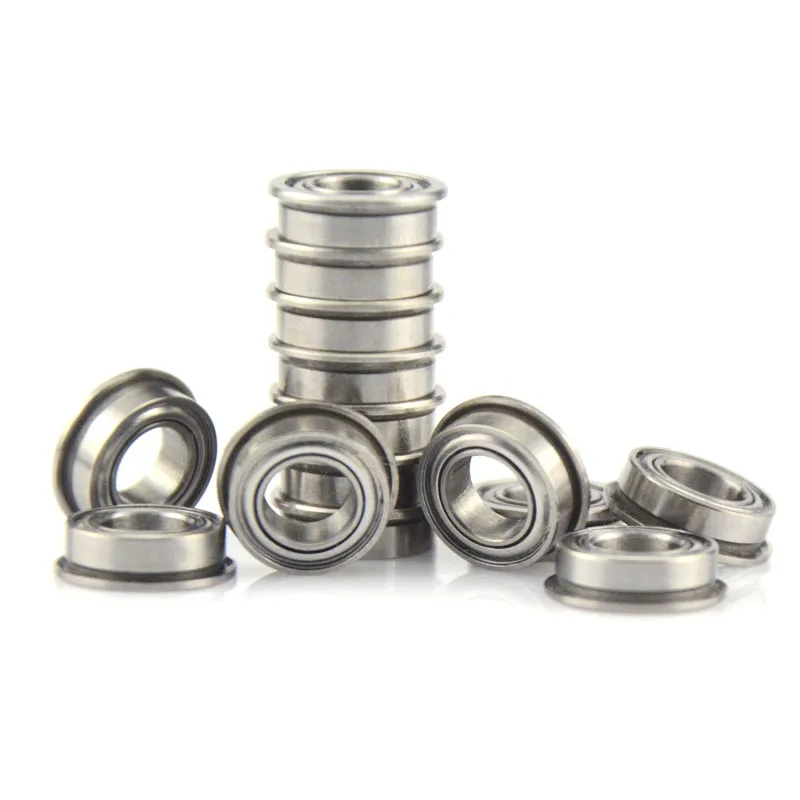 200pcs Flange bearing MF105ZZ MF105 ZZ  5x10x4 mm double Shielded deep groove Ball Bearings Flanged 5*10*4mm MF105-2Z