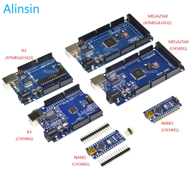 NANO V3.0/MEGA2560 Development Board ATmega328P mega328p CH340 CH340G ATMEGA2560 ATMEGA16U2 16U2 For Arduino UNO R3 controller