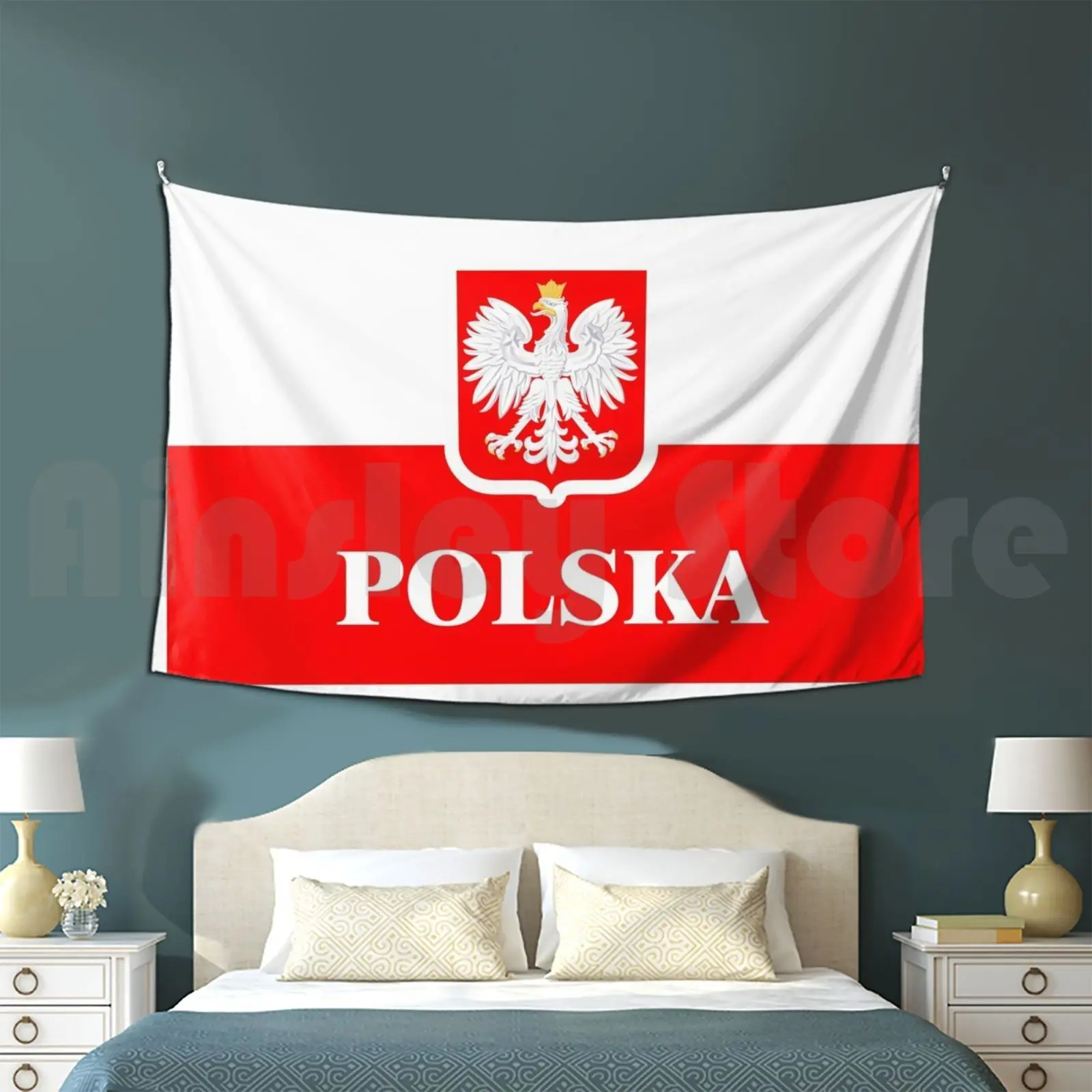 Polska 1 Customized Tapestry Poland Poland Flag Flag Polish Red White Poles Poland Coat Of Arms Warsaw I