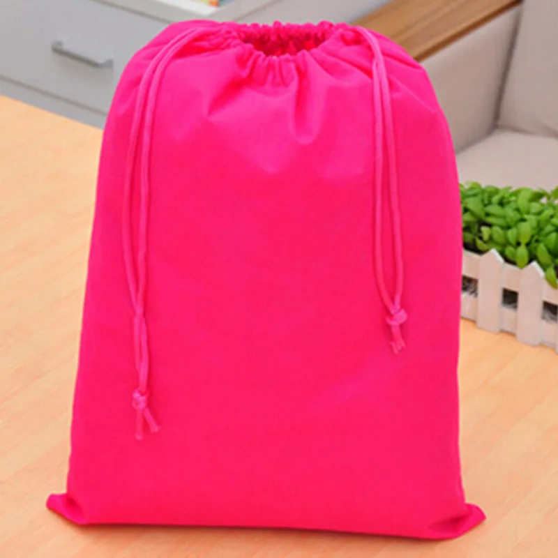 1PCS Non-woven Women Drawstring Bags For Book Clothes Travel Fabric Shoes Pouch Bag Travel Drawstring Bag 6 Color Portable Shoes