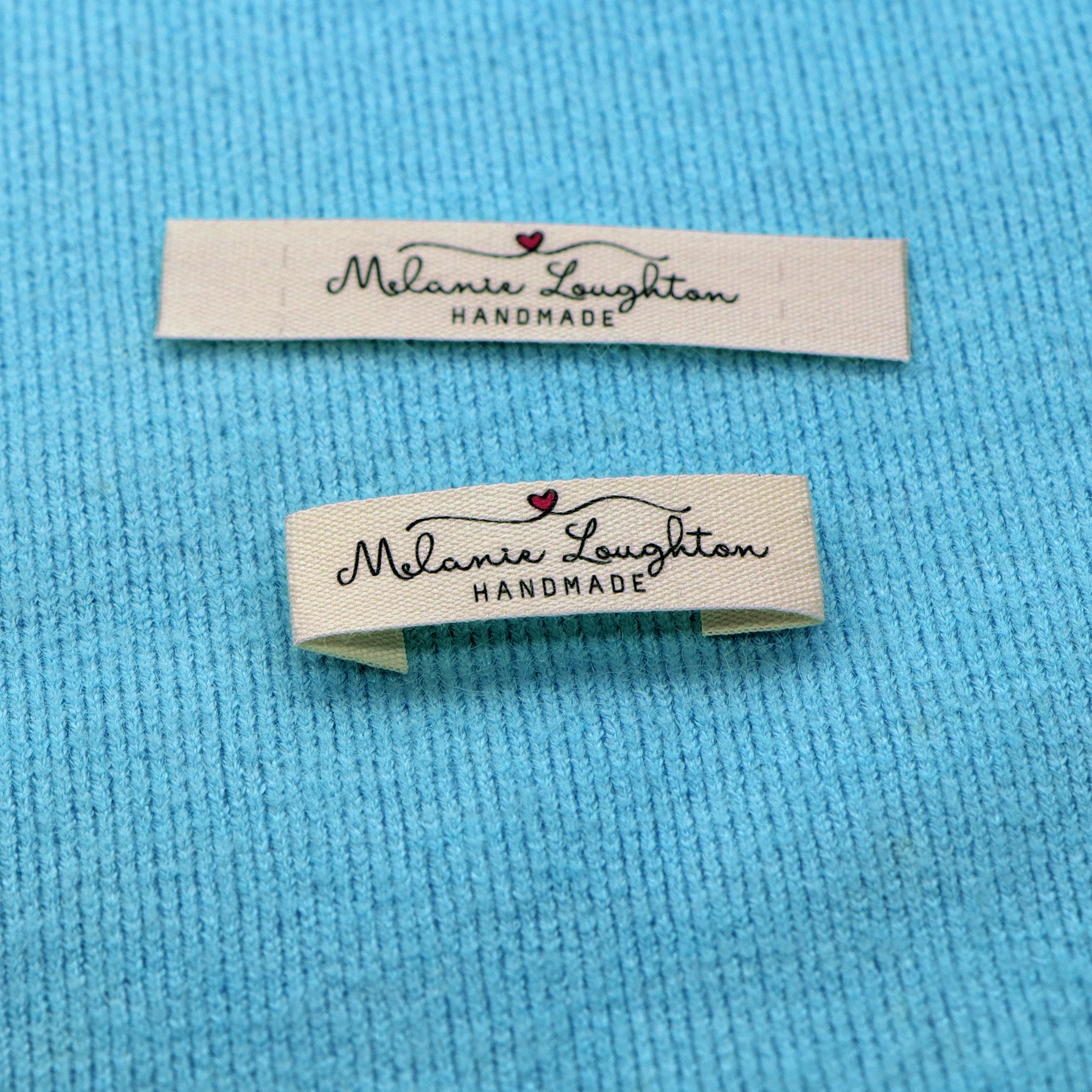 Custom Sewing labels / Brand labels, Custom Clothing Tags, Cotton Ribbon label,  Handmade label (FR003)