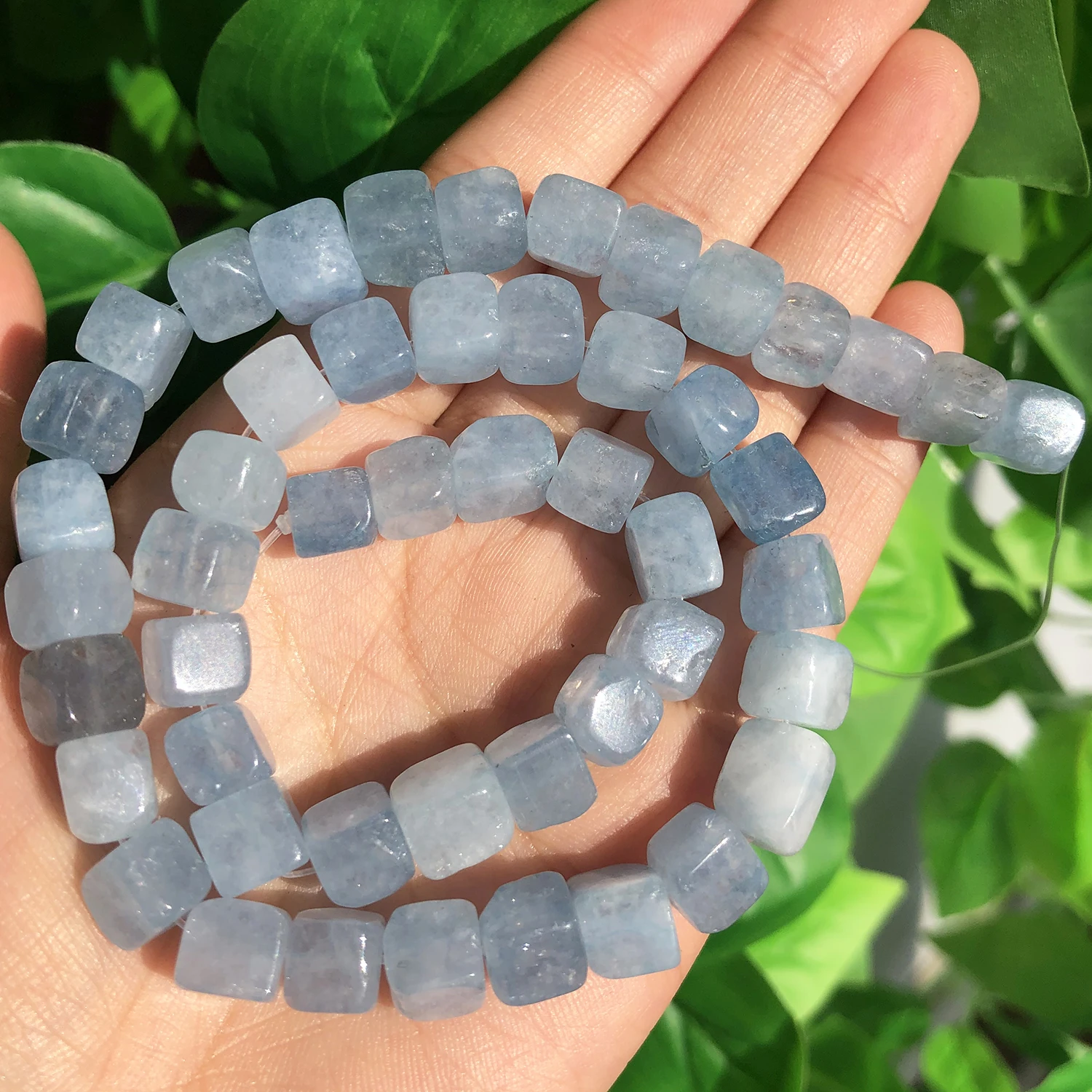 8mm Quadratische Aquamarin-, Morganit-, Turmalin-, Peridot-, Apatit-Steinperlen, Natürliche Lose Perlen für Schmuckherstellung, Armband-DIY – Detail 6
