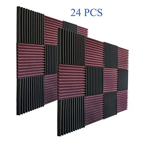 

Acoustic Panels Studio Soundproofing Foam Wedges Tiles Fireproof 1" X 12" X 12"