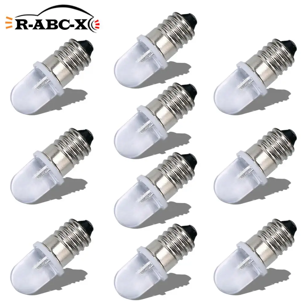 RUIANDSION 10 Pcs E10 F5 AC 220V-230V Led Bulb 6000K 4300K Warm White Crystal Lamp Replacement Screw Lights Domestic Non-Polar