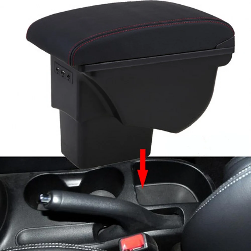 

For Kia Soul Armrest Box Leather Car Interior Parts Center Console Armrest Box Auto Armrests Storage with USB 2009-2014