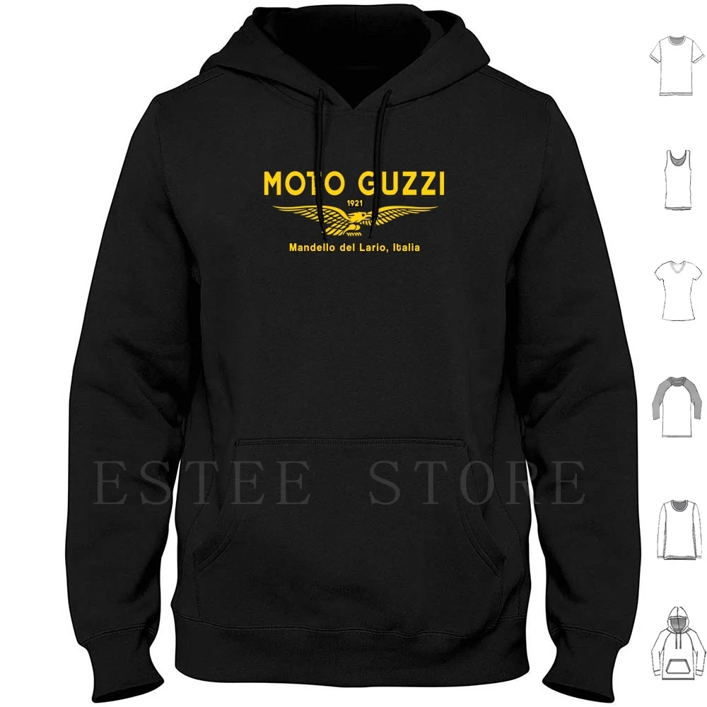 Moto Guzzi. Mandello Del Lario. 1921 Hoodies Moto Guzzi Guzzi Motorcycle Biker Skull Cafe Racer Italy Flag Italian