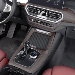 ABS Peach Wood Interior Mouldings For NEW BMW X3 2022- 2024 Window Lift Switch Dashboard Trim Navigation Panel Side Vent Outlet
